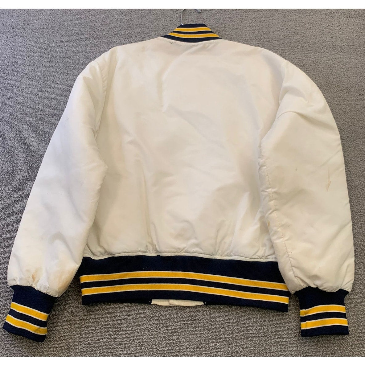 Vintage Maple Men's M White Black Yellow Varsity Jacket Athletic Sportswear
