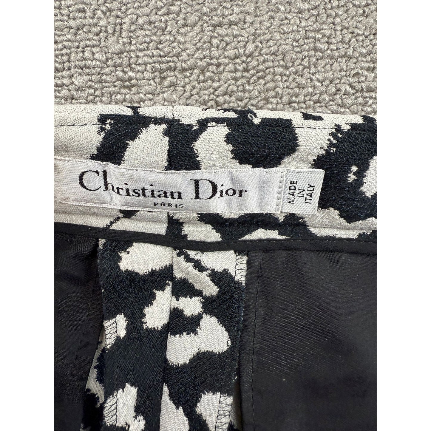 Christian Dior Women US 2 Black And White 2016 Dior Straight Leg Pants