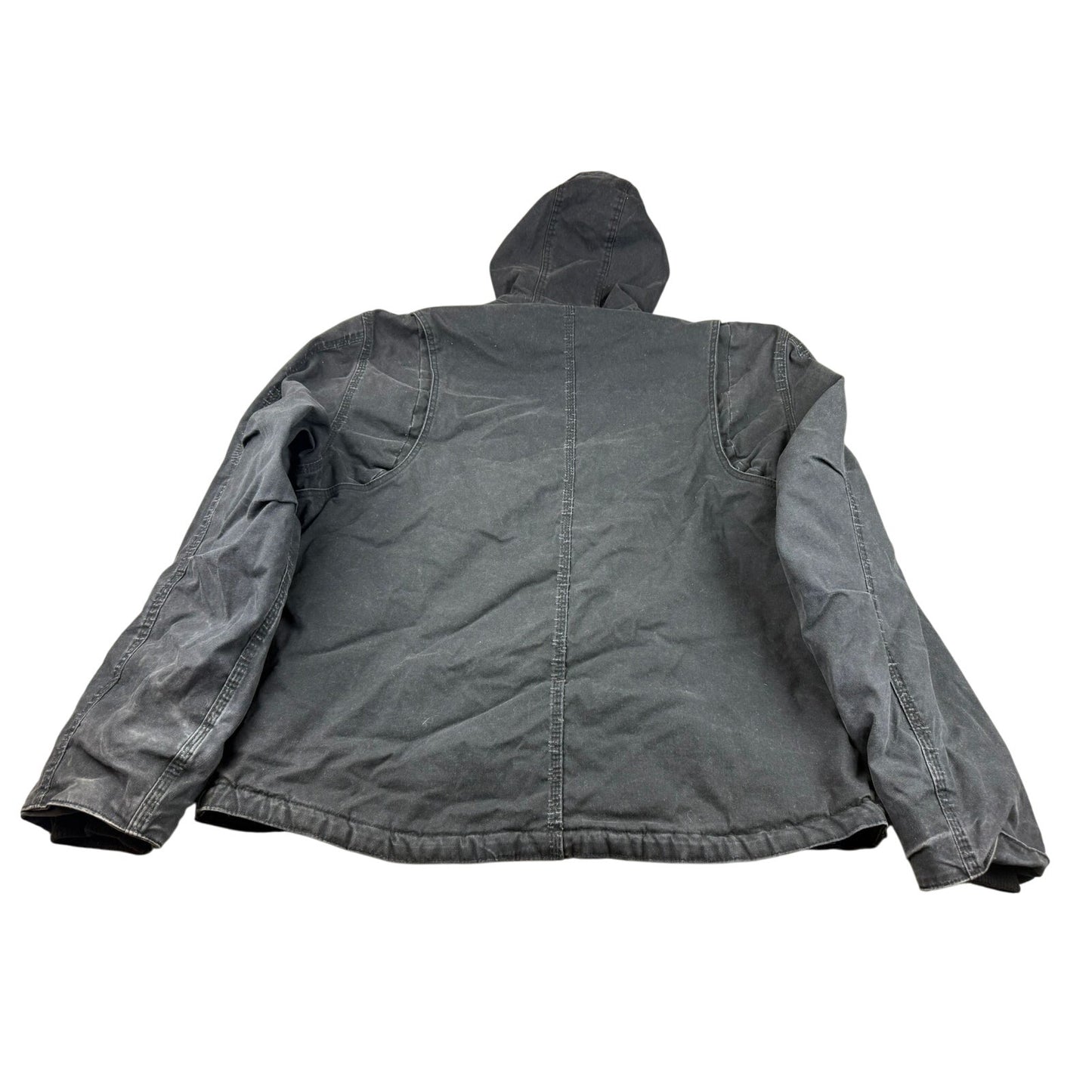 Dickies Work Wear Men's Size Large Black Full-zip Hooded Quilted Lined Jacket