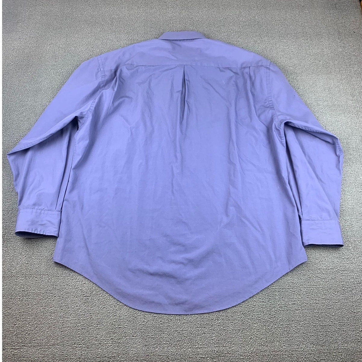 Yves Saint Laurent Men's 16.5 32/33 Purple Dress Shirt Long Sleave