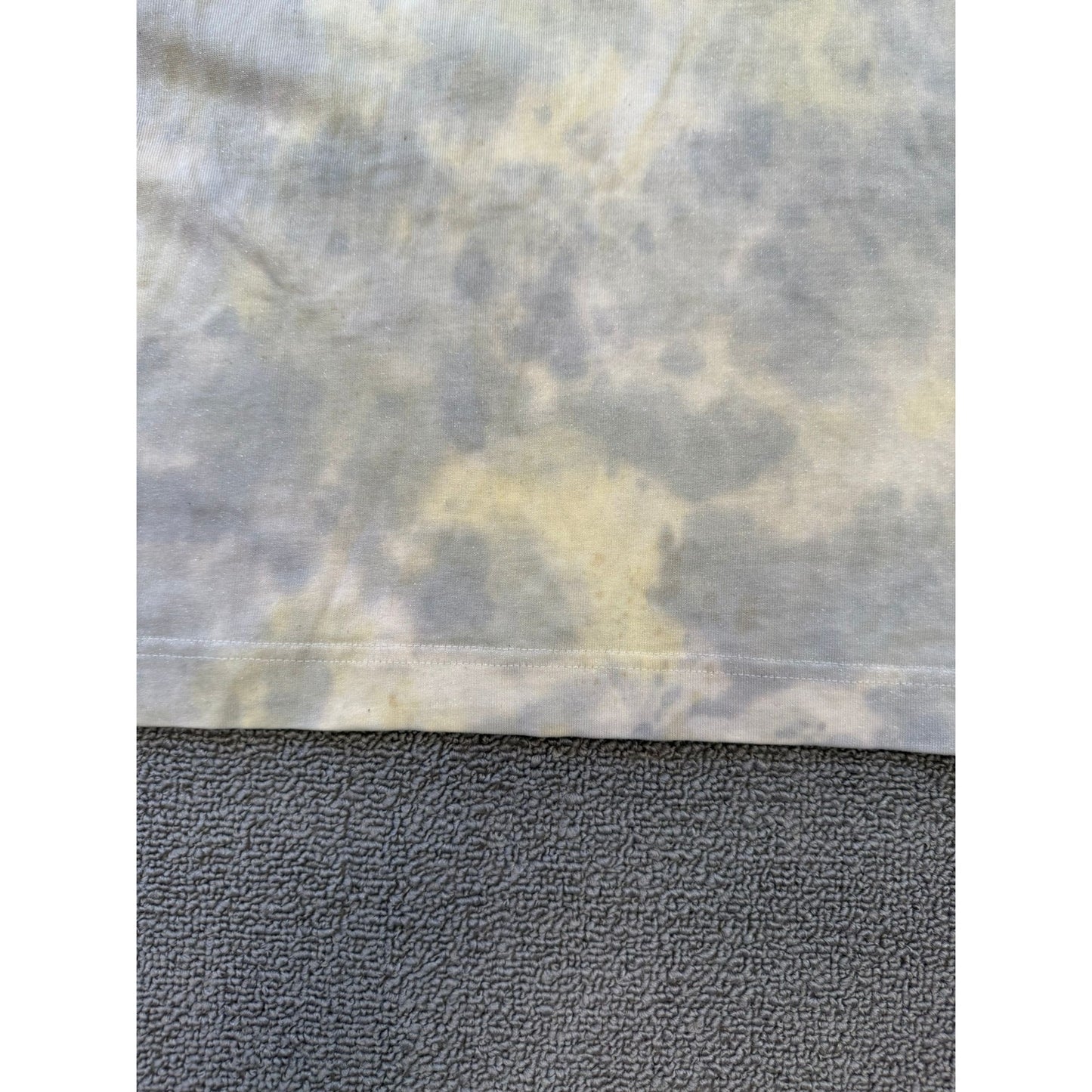 Alexander Wang Sample Mens Grey Cream Tie Dye Long Sleeve Shirt