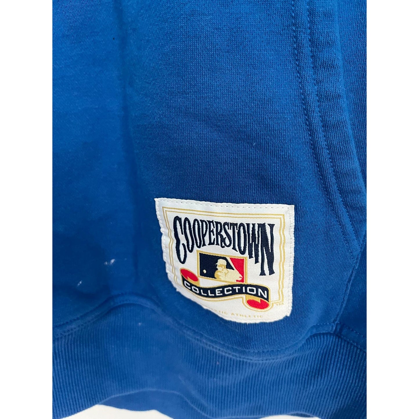 Cooperstown Collection Yankees Hoodie Women M Blue Pink Colorblock MLB Pullover