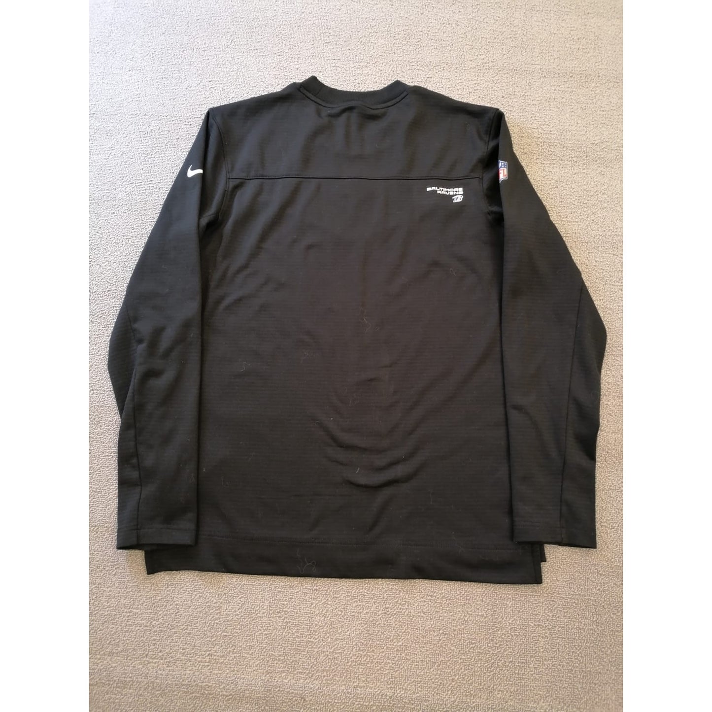 Nike Dri-Fit Men's S Baltimore Ravens Black Long Sleeve Shirt NFL Apparel