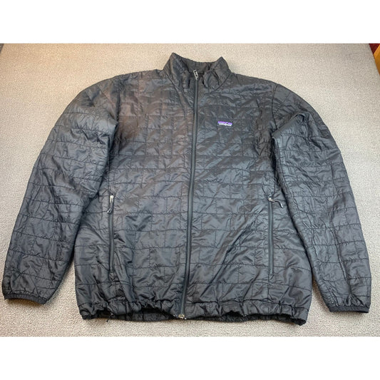 Patagonia Men's XL Black Nano Puff Jacket Insulated Quilted Full Zip