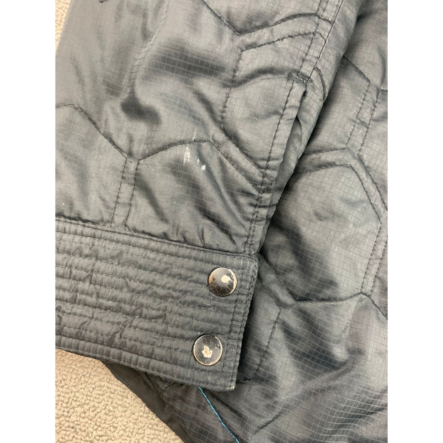 Hurley Men's XL Covert Black And Blue Quilted Jacket