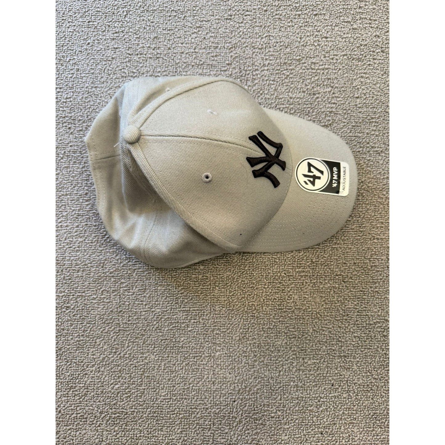 47 Brand New York Yankees Men's OSFA Grey Baseball Cap Adjustable