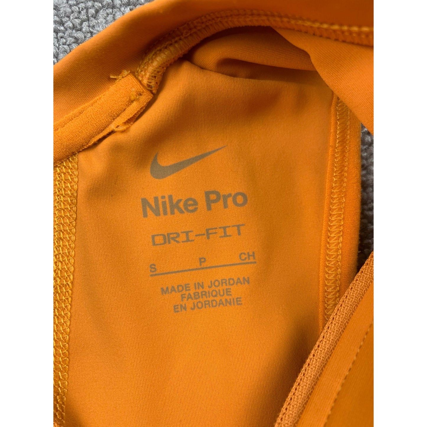 Nike Pro Dri-FIT Women’s S Orange Sleeveless Training Top 1/2 Zip Athletic Tank