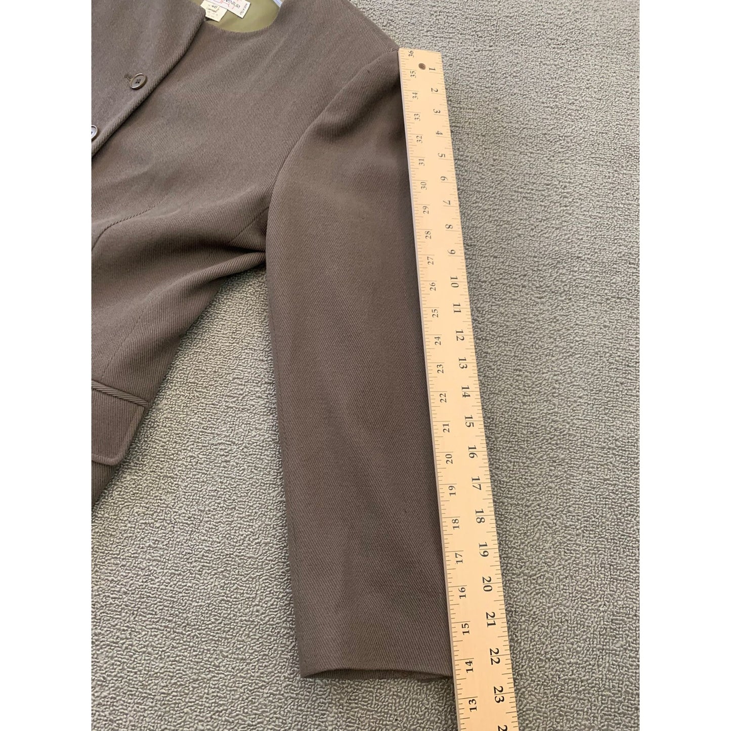GianMarco Venturi Women's 46 Brown Button Front Long Jacket