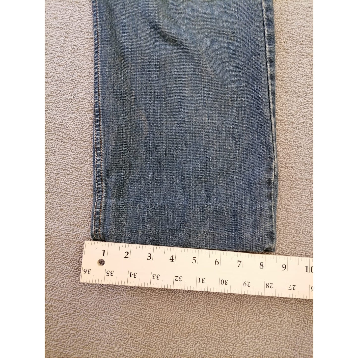 Levi's 505 Male W38 L34 Classic Blue Denim Jeans Regular Fit Durable Everyday