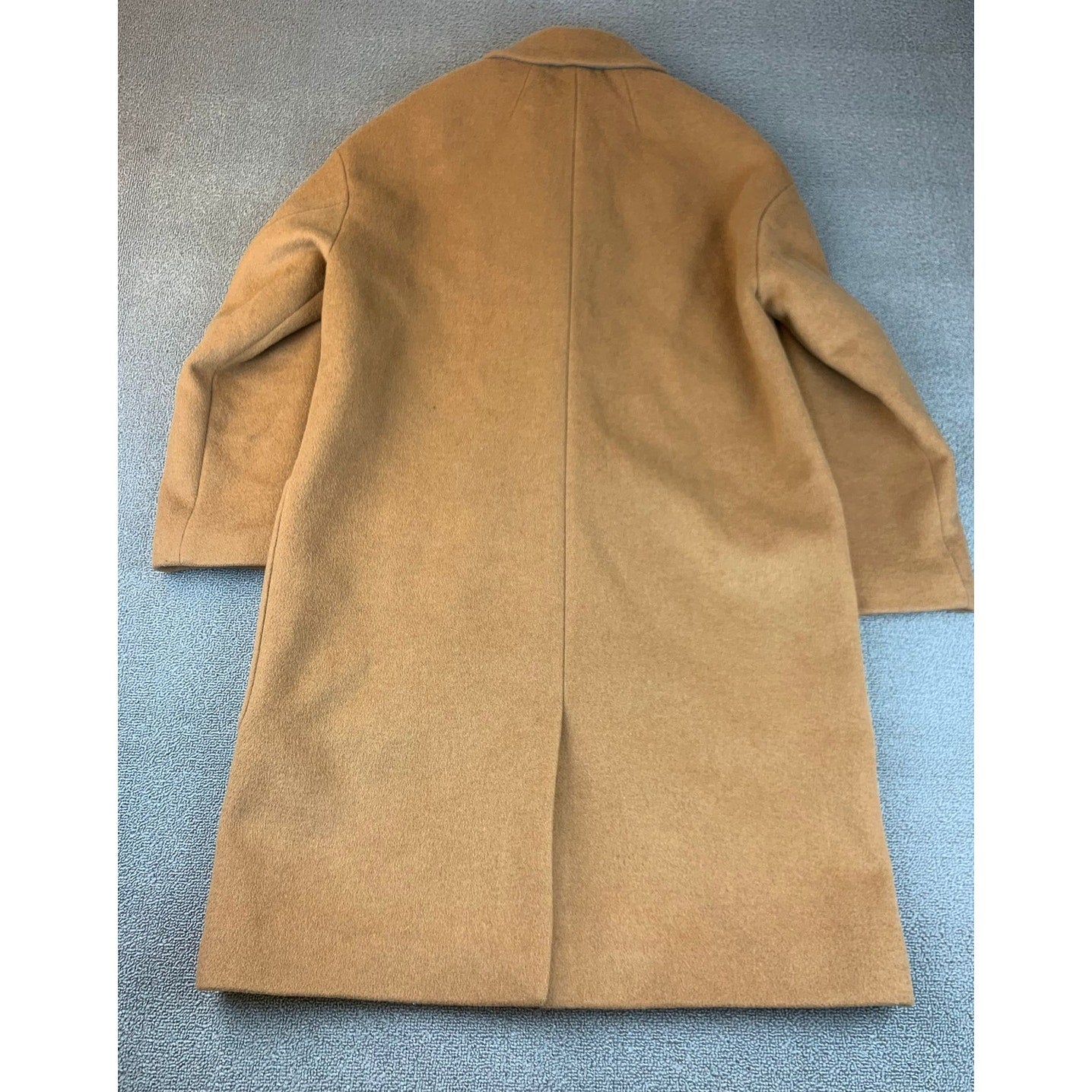 Madewell Women's Medium Brown Wool Duster Camel With Notch Lapels Coat