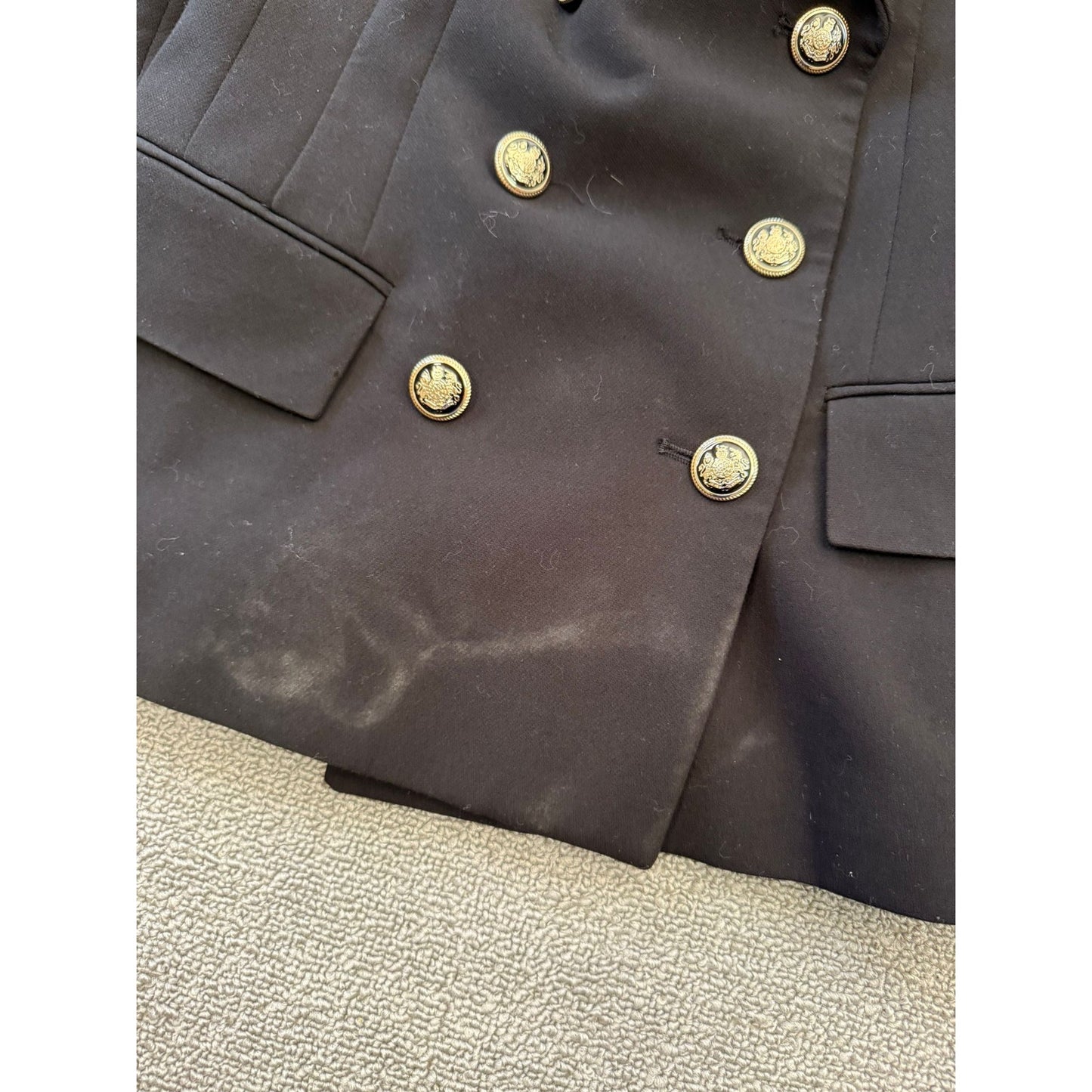 ZARA Women XS Black Double Breasted Blazer Black
