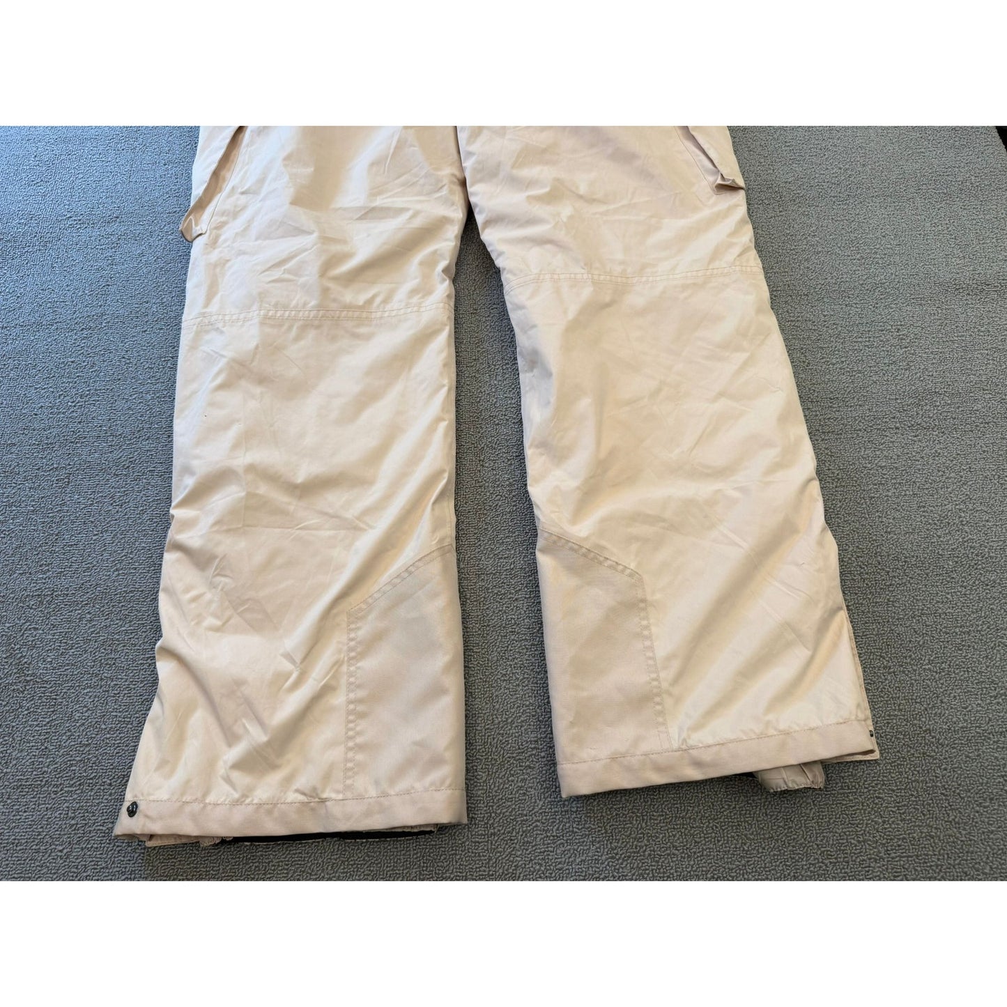 WULFUL Men's Large Snow Ski Pants Cargo White Insulated Winter Outdoor Trousers