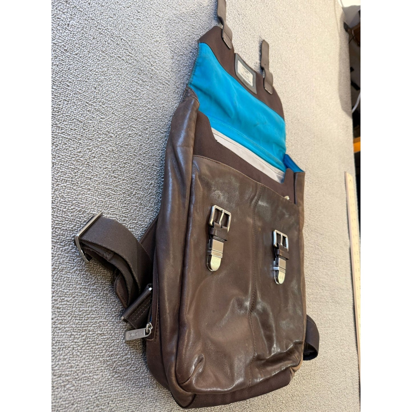 KNOMO London Hudson Men's Brown Leather Business Backpack