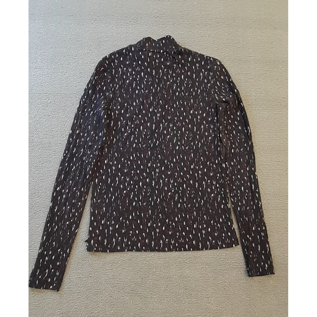Scotch & Soda Amsterdam Women's Small Patterned Long Sleeve Mock Neck Top