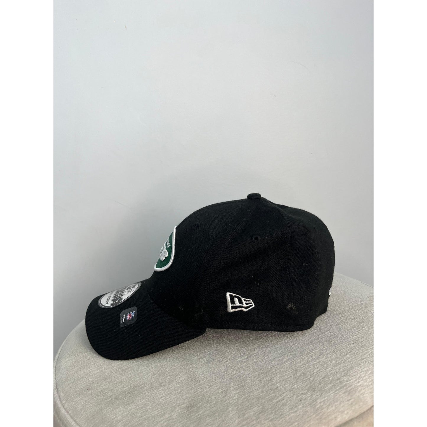 New Era New York Jets Hat Men S-M NFL 39Thirty Stretch Fit Black Cap