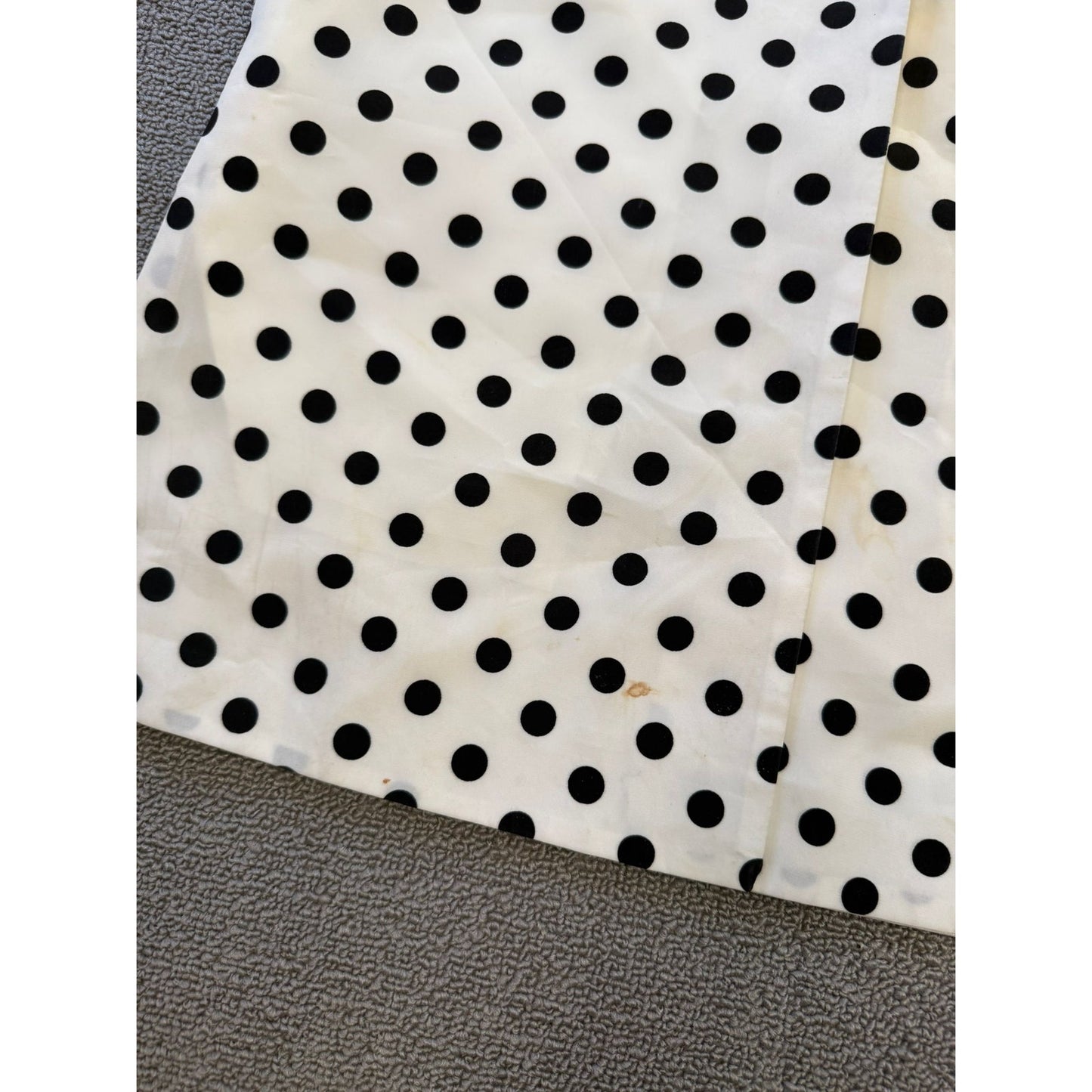 GRACE CHUANG Women's Small Polka Dot Duster Jacket Coat S White Black