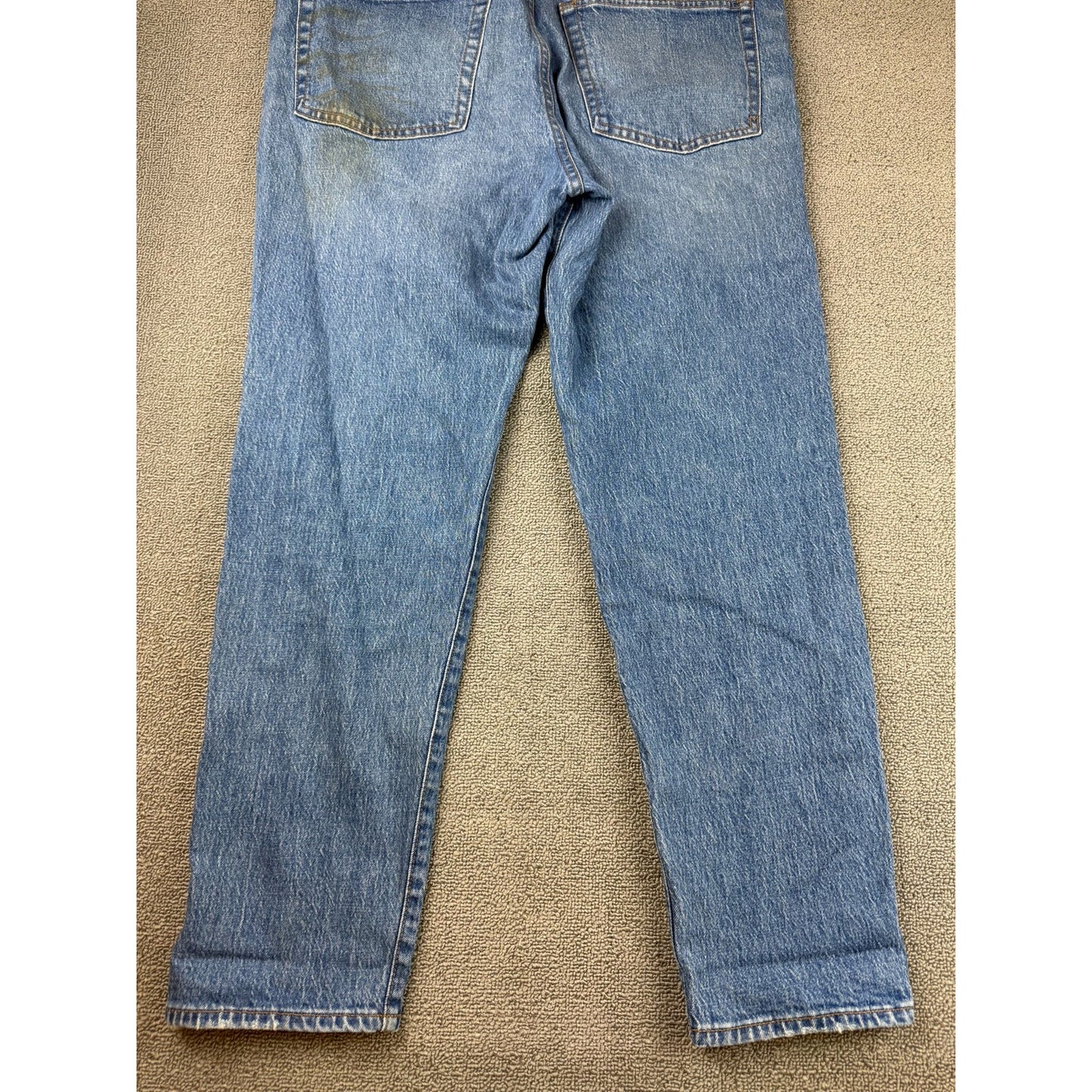 Madewell Mens W34 L32 Blue Denim Straight Leg Jeans