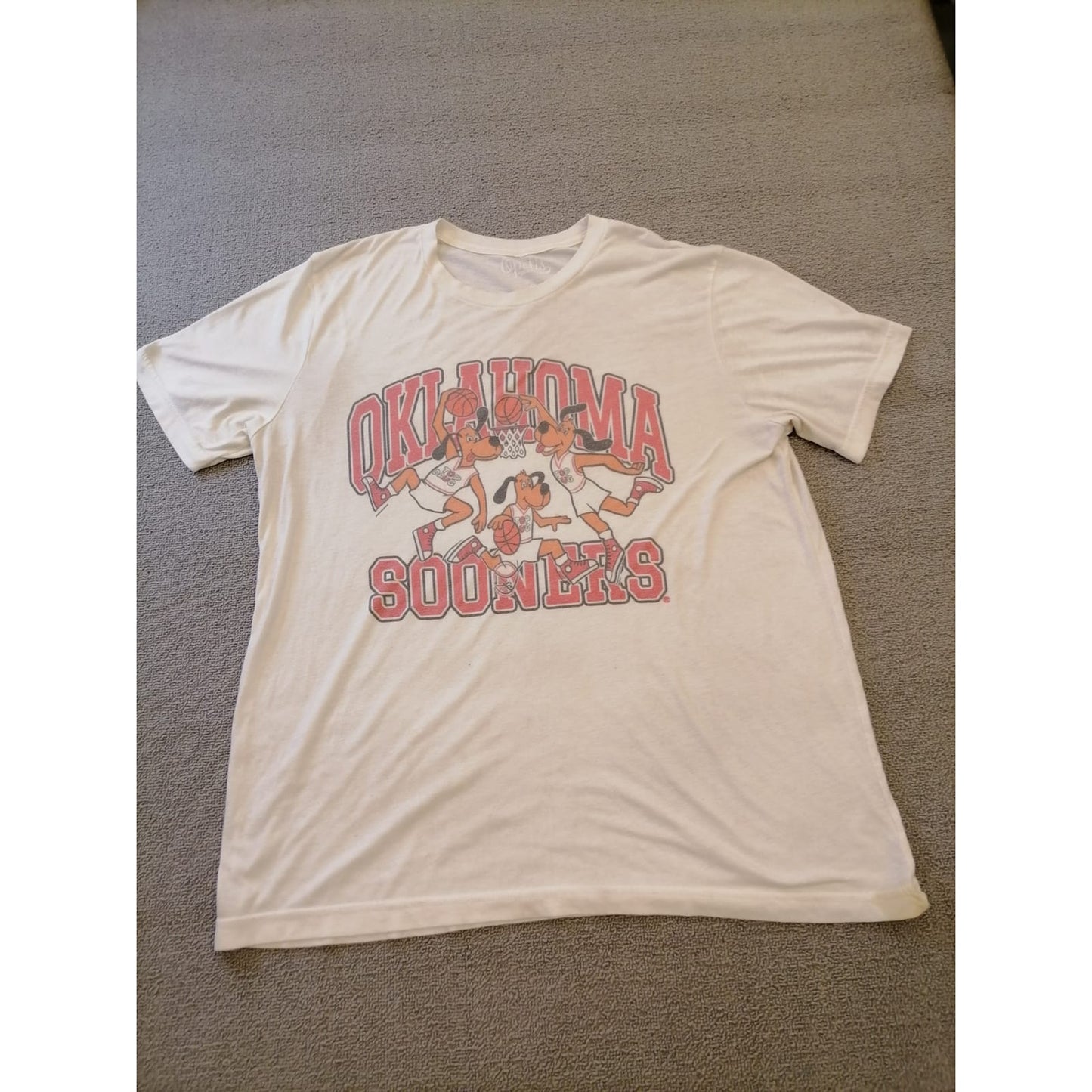 Opolis XL Male White Oklahoma Sooners NCAA Collegiate Team Graphic Tee