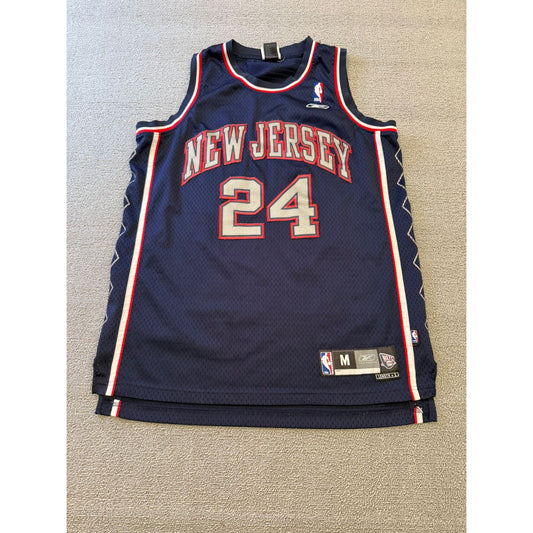 Vintage Richard Jefferson #24 Reebok New Jersey Nets NBA Jersey Men Medium