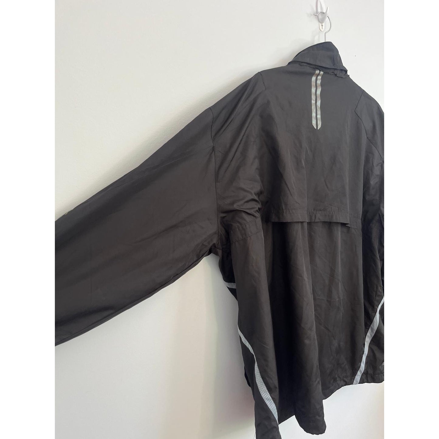 Fila Windbreaker Jacket Men XXXL Black Gray Mesh Lining Zip Front Logo