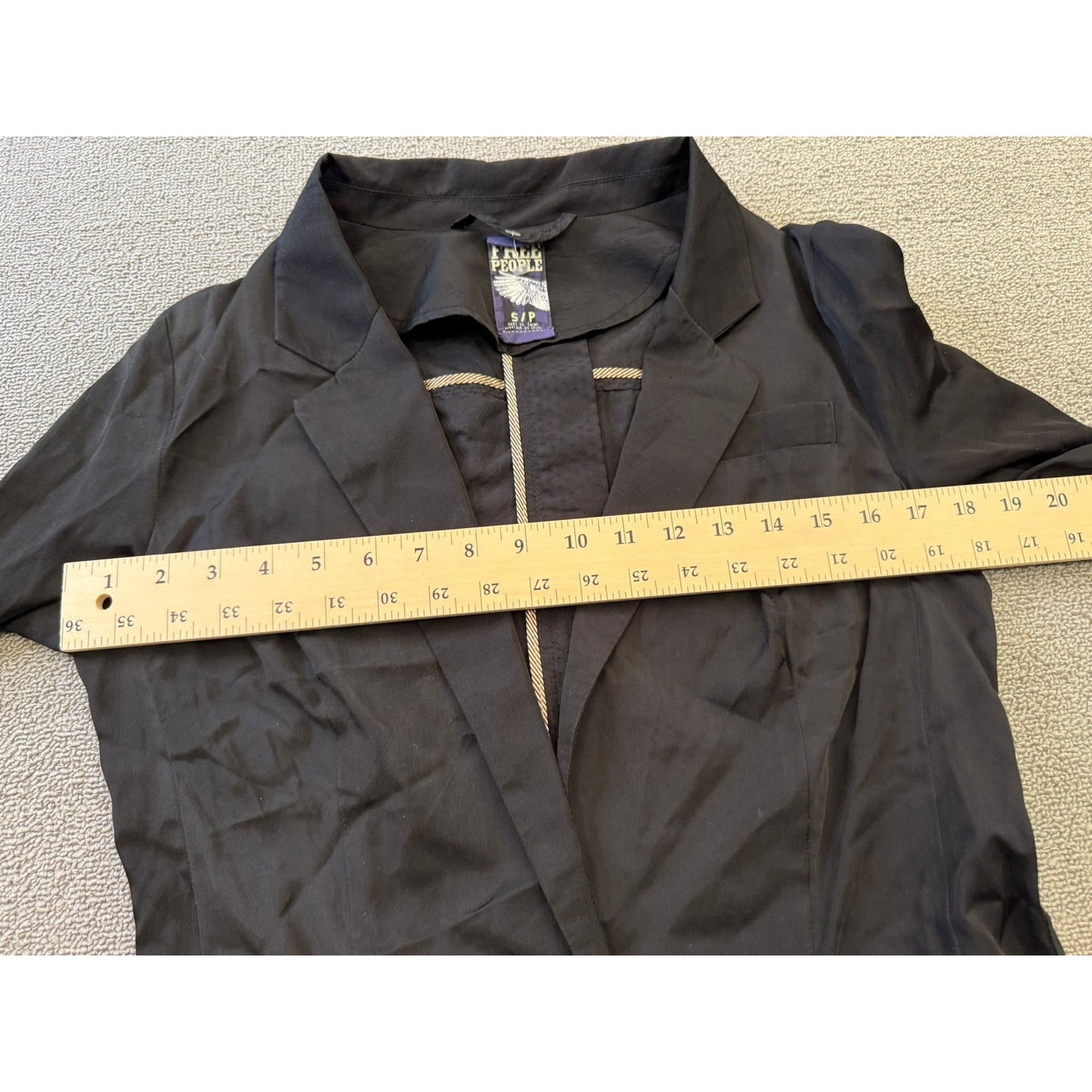FREE PEOPLE Women's Small Black Military Style Blazer