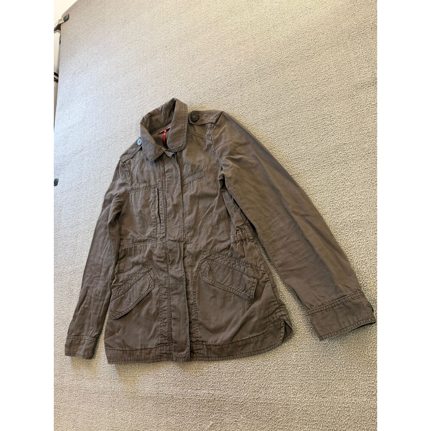 Comptoir des Cotonniers Women's 38 Brown Khaki Utility Field Jacket