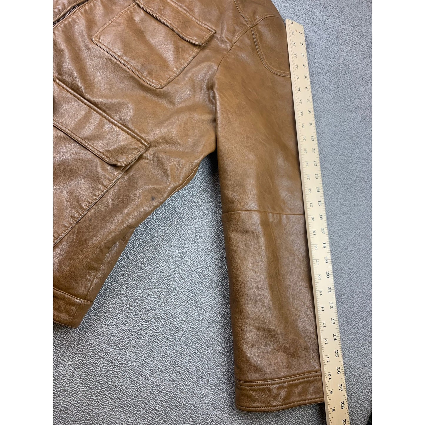Paulo Solari Men's 5XL Brown Leather Jacket Quilted Lined