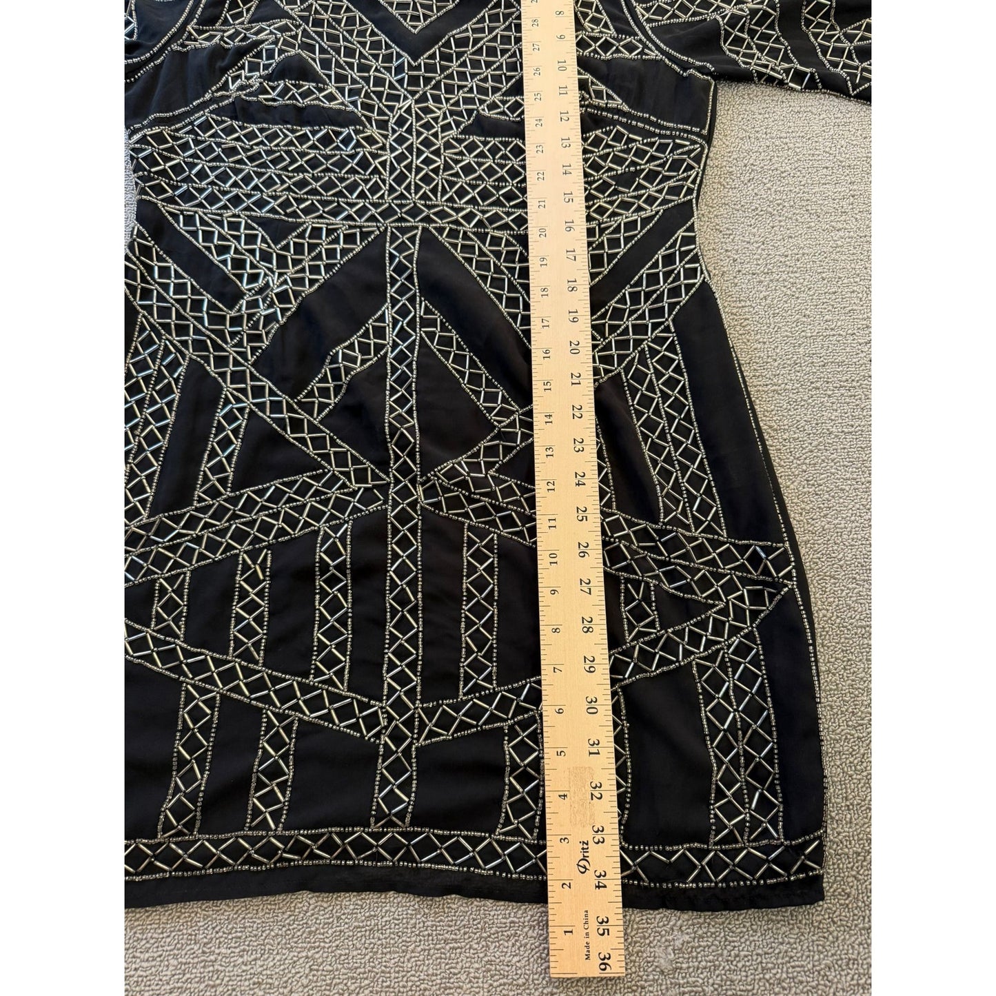 ASOS Womens Black Embellished Mini Dress US 14 NWT
