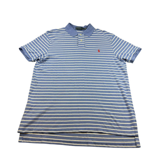 Polo By Ralph Lauren Mens XL Blue Striped Custom Fit Shirt