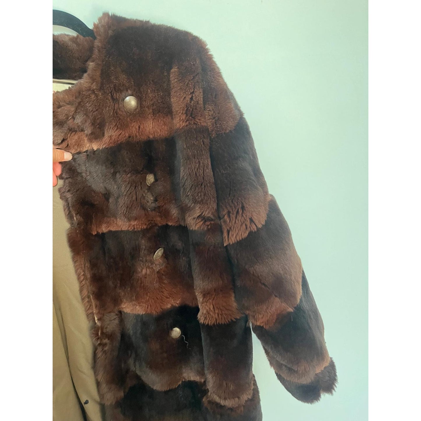 Robert Mann Furs Coat Women Large Brown Mink Full Length Real Fur Vintage