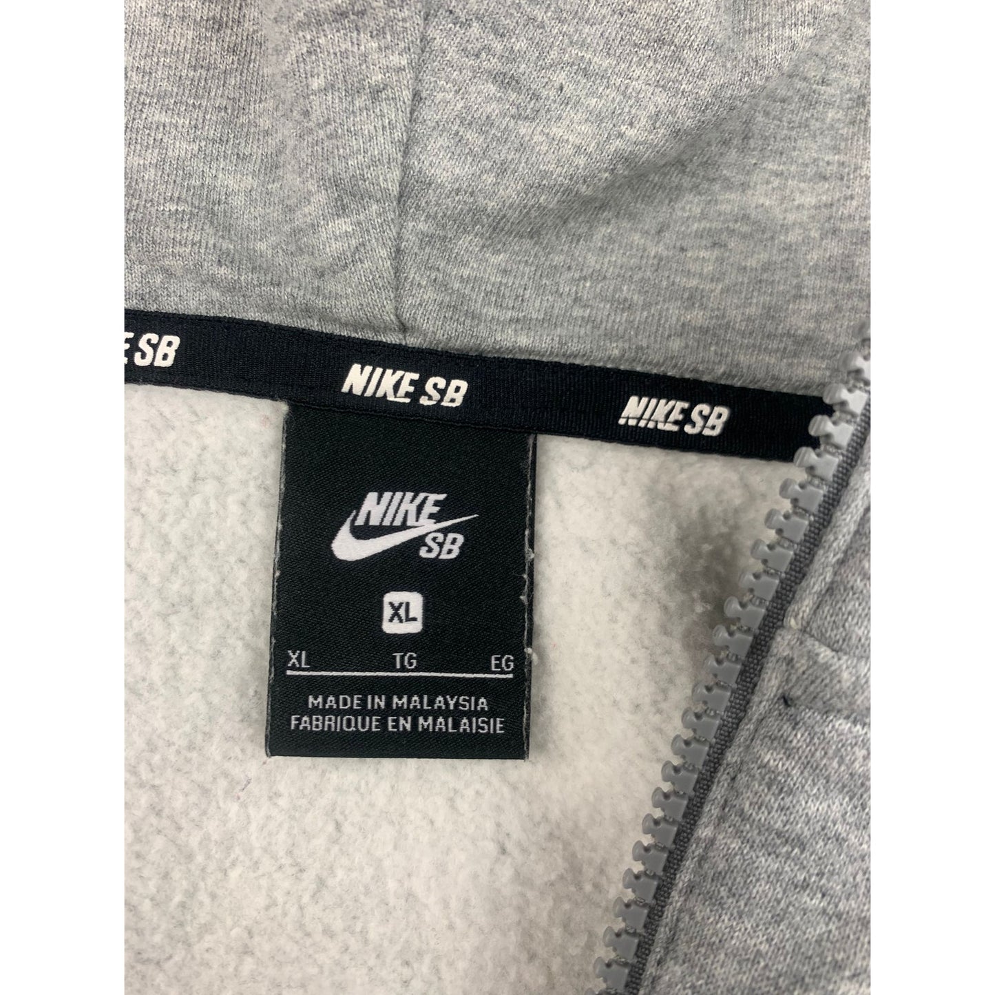 Nike SB Hoodie Icon Gray Quarter Zip Swoosh Logo Sweatshirt Men's XL