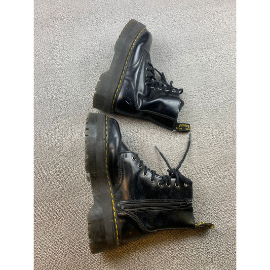 Dr. Martens Women US 5 M Black Jadon Lace Up Platform Leather Boots Combat