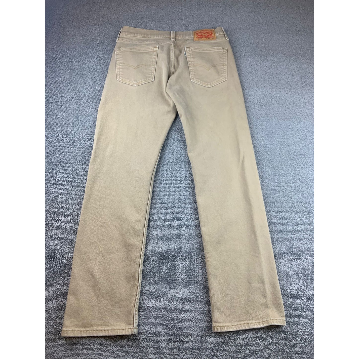 Levi's Men's 31x32 514 Straight Fit Beige Chino Khaki Jeans