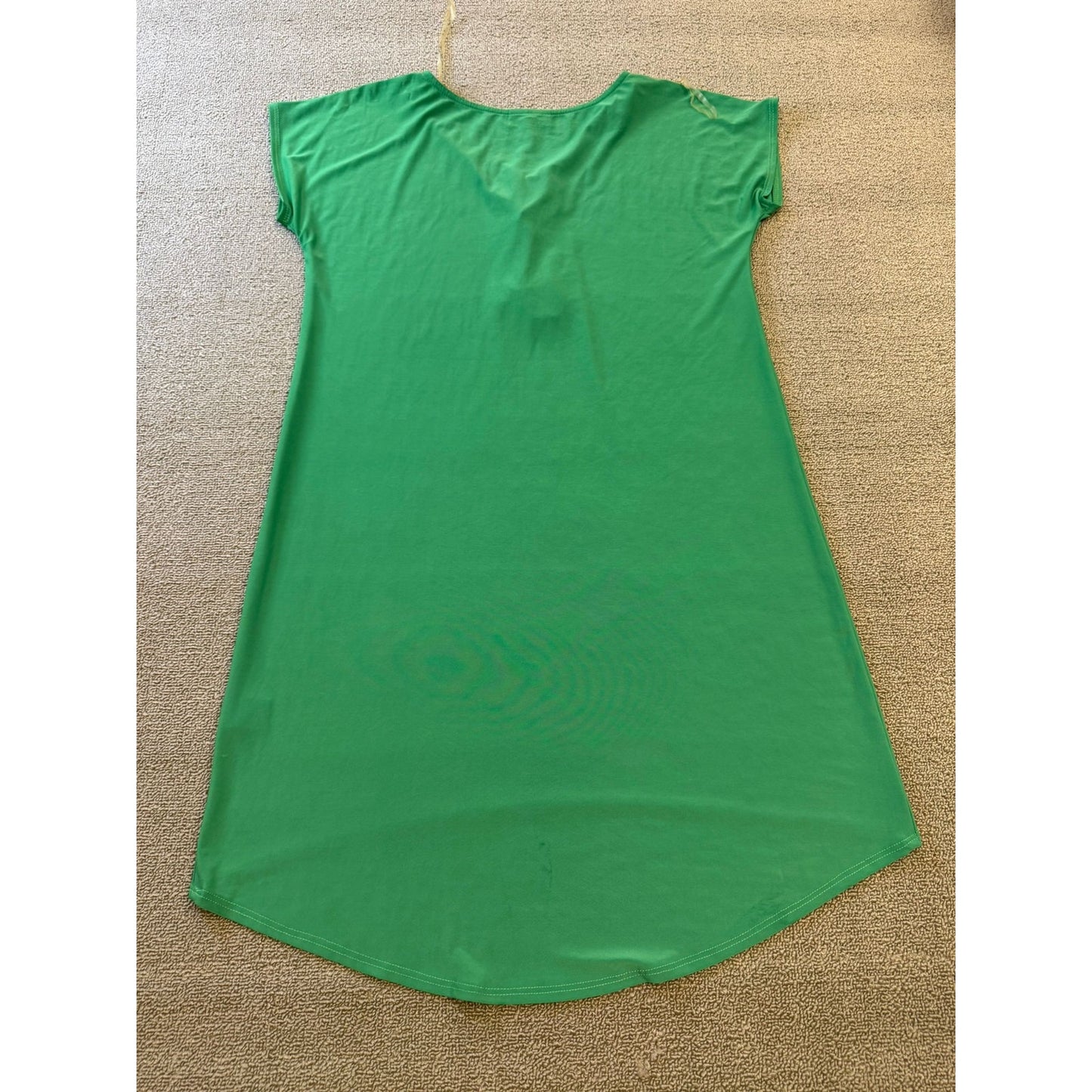 DB Established 1962 Woman 8 Green V-Neck Mini Dress Gold Zipper