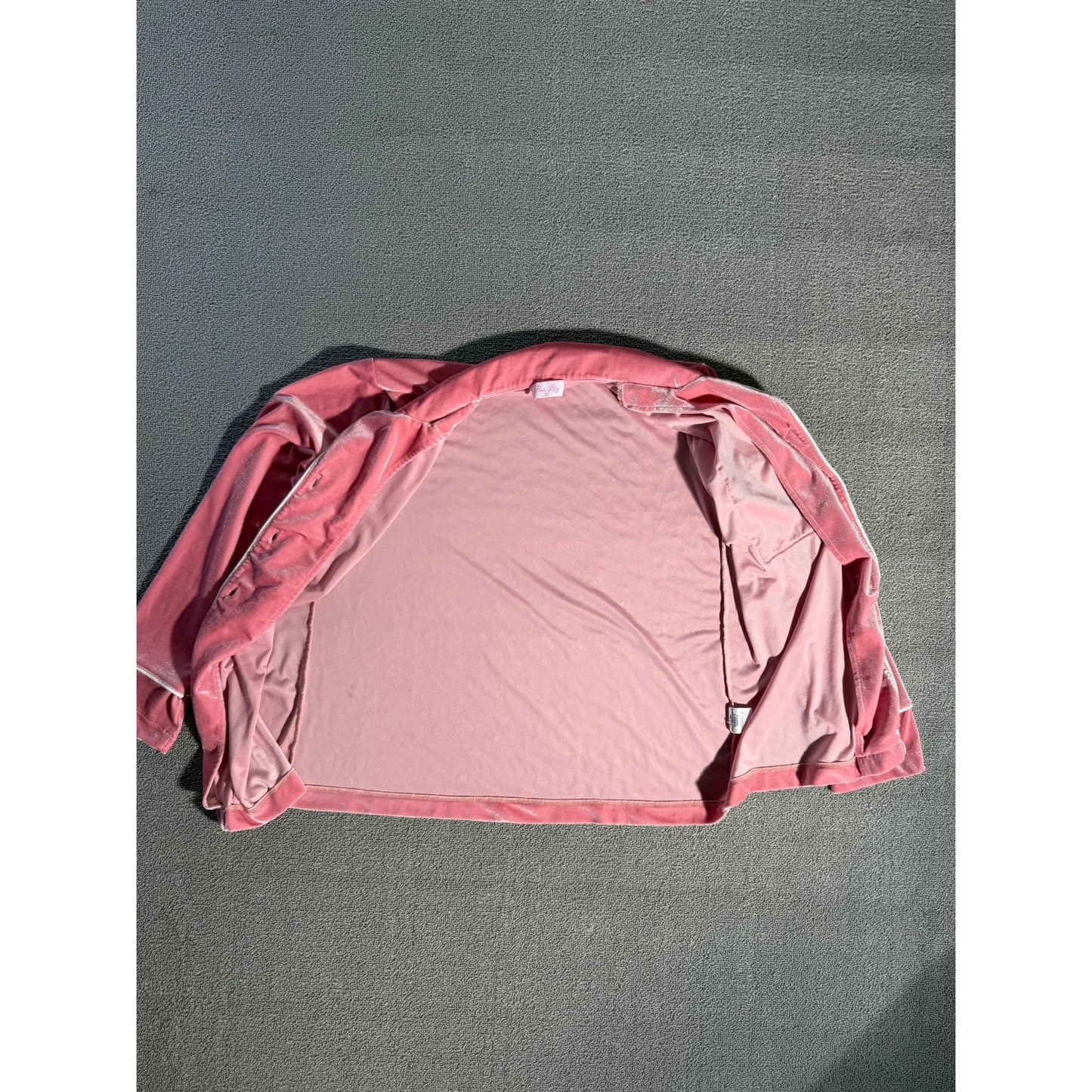 Pink Lily Women’s Pink Velvet Pajama Set XS