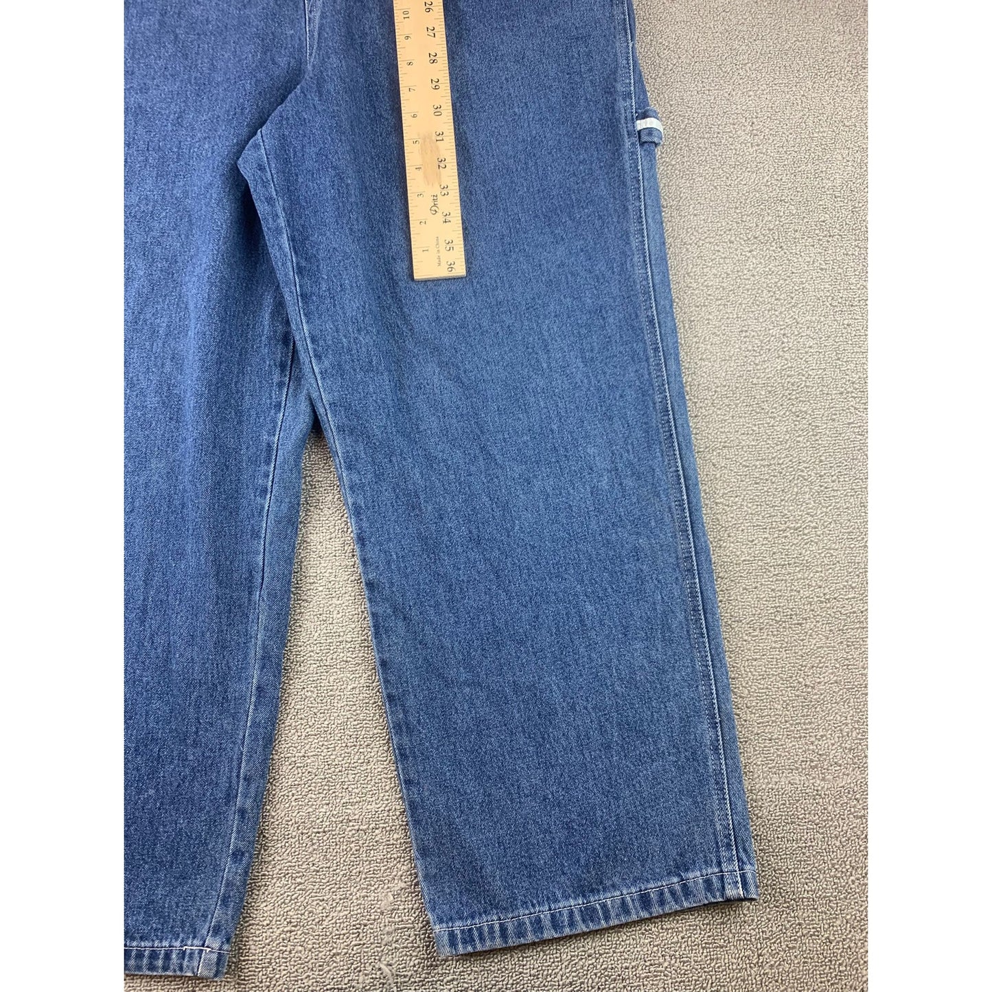 Vintage Disney Catalog Mickey Mouse Denim Overalls Women XL Mickey Bib Patch