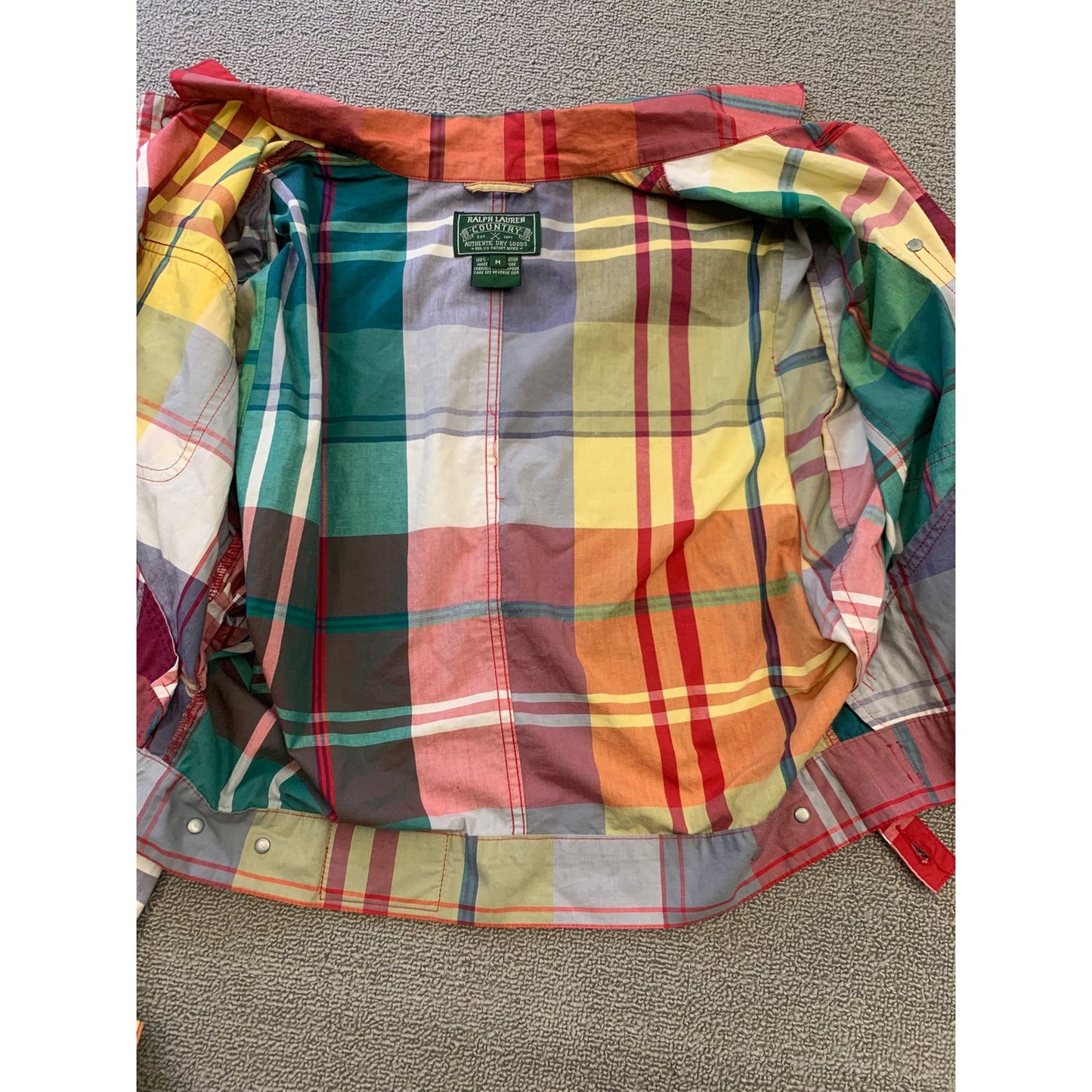 Polo Ralph Lauren Country Women's Medium Patchwork Plaid Cropped Jacket