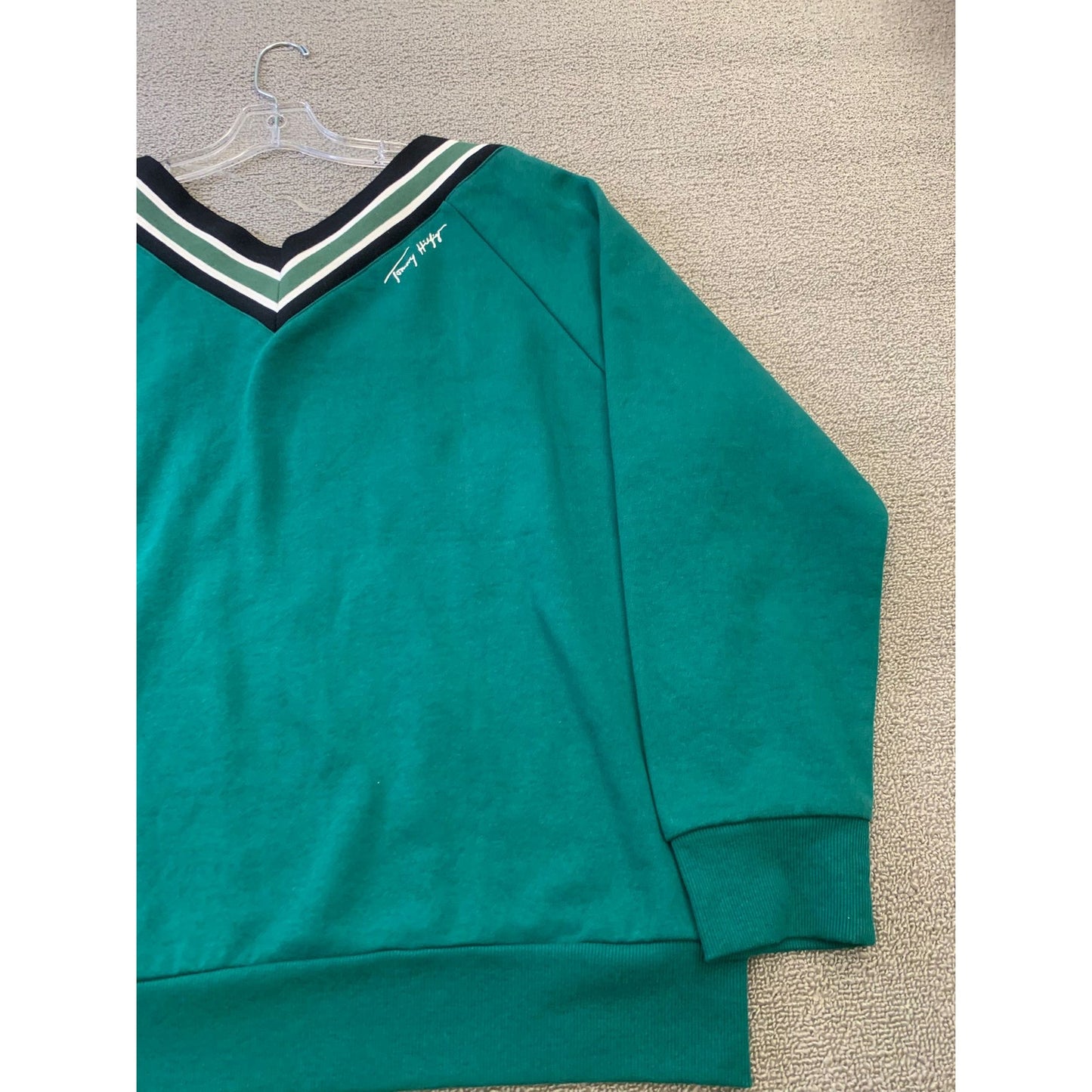 Tommy Hilfiger Women's XL Green Jets NFL Sweatshirt Pullover New With Tags