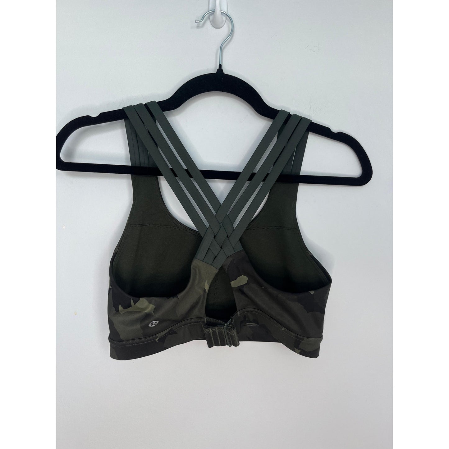 Alo Yoga Crossback Camo Sports Bra Women One Size Strappy Activewear Gym Top