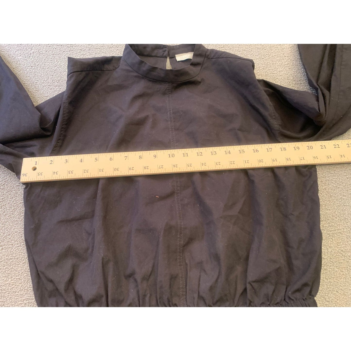 Everlane Women Medium Black Mock Neck Bubble Long Sleeve Top
