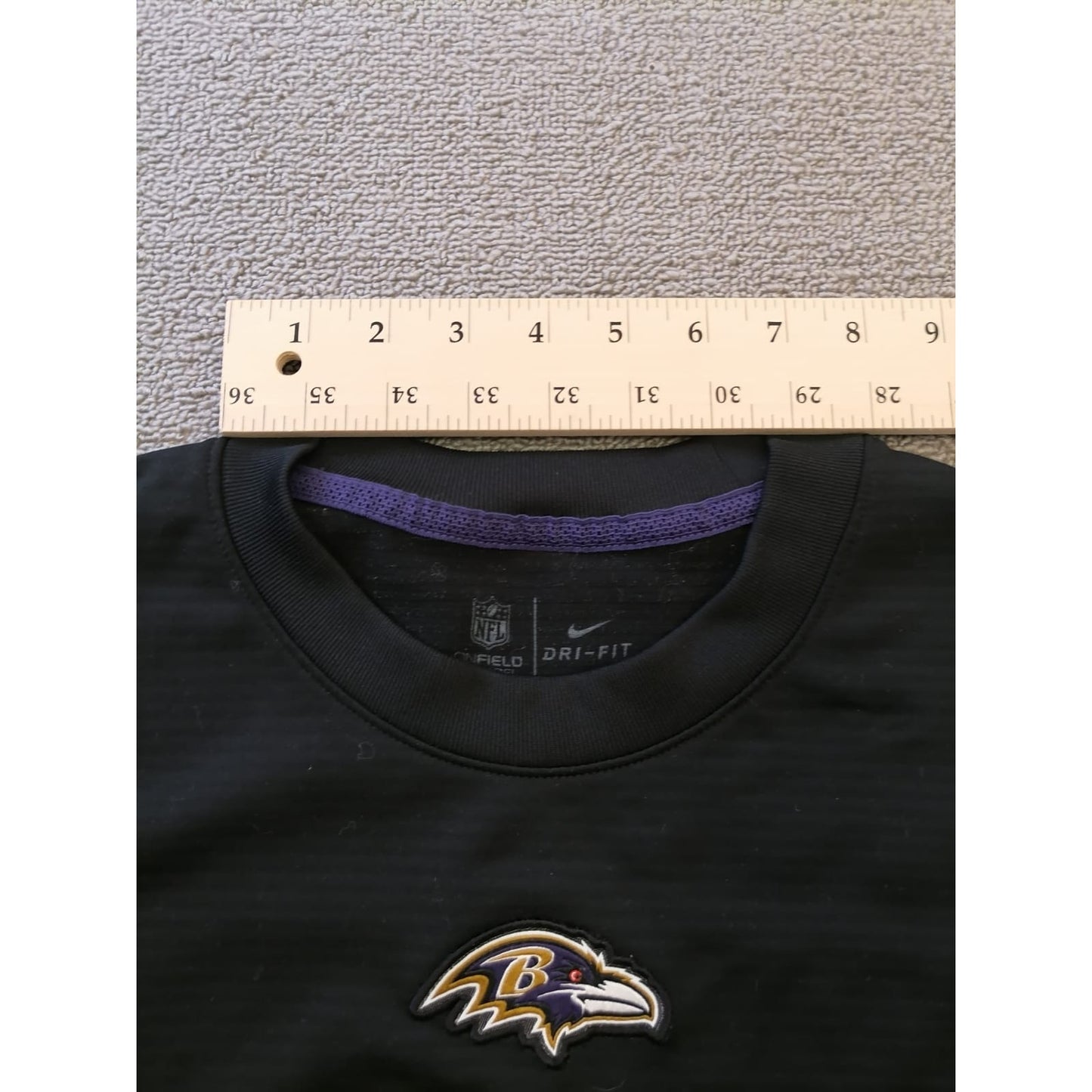 Nike Dri-Fit Men's S Baltimore Ravens Black Long Sleeve Shirt NFL Apparel