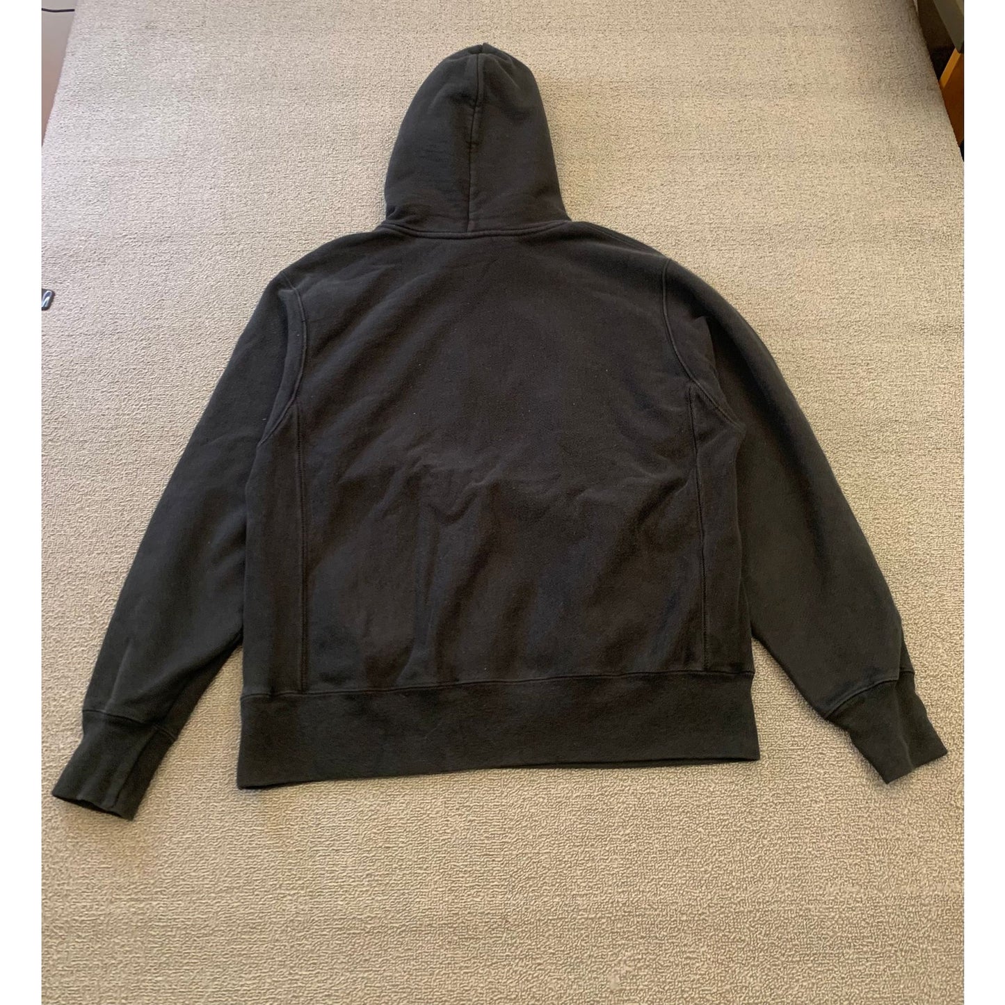 Champion Men Medium Black Reverse Weave Hoodie Sweatshirt