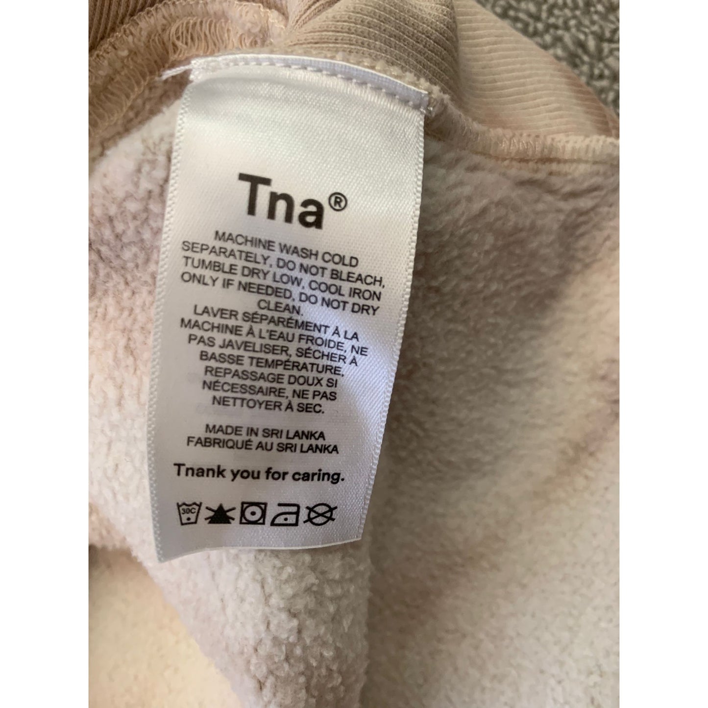 TNA Women Size 1 Brown Tie Dye Cropped Crewneck Sweatshirt