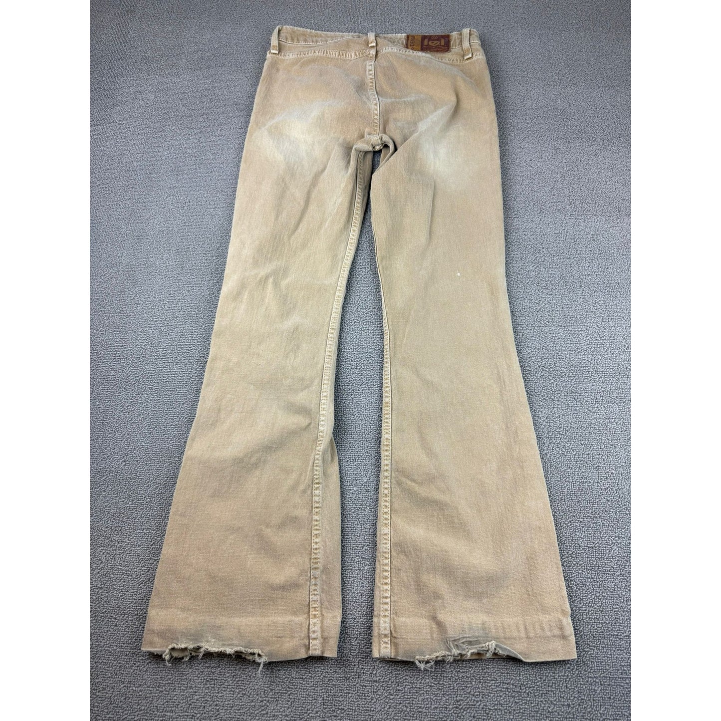 LEI Vintage Women Size 29 Tan Wide-leg Jeans Bell-bottom Denim Pants Y2K