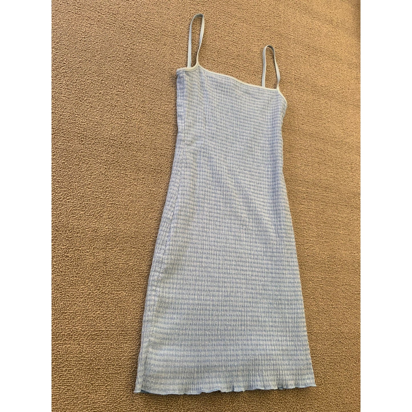 Wilfred Women's 2XS Blue Mini Dress Strappy Ruched Shrunken