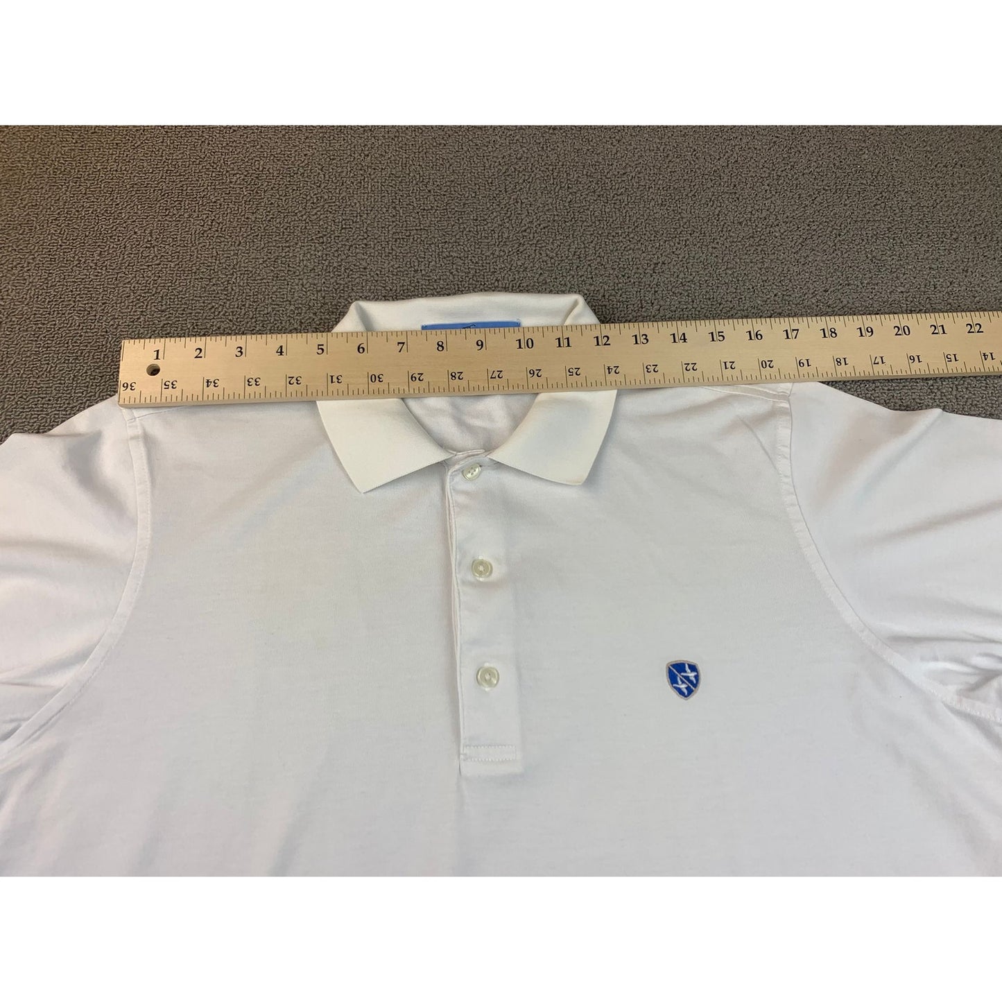 Fairway & Greene Men's M White Performance Embroidered Golf Polo Shirt Top