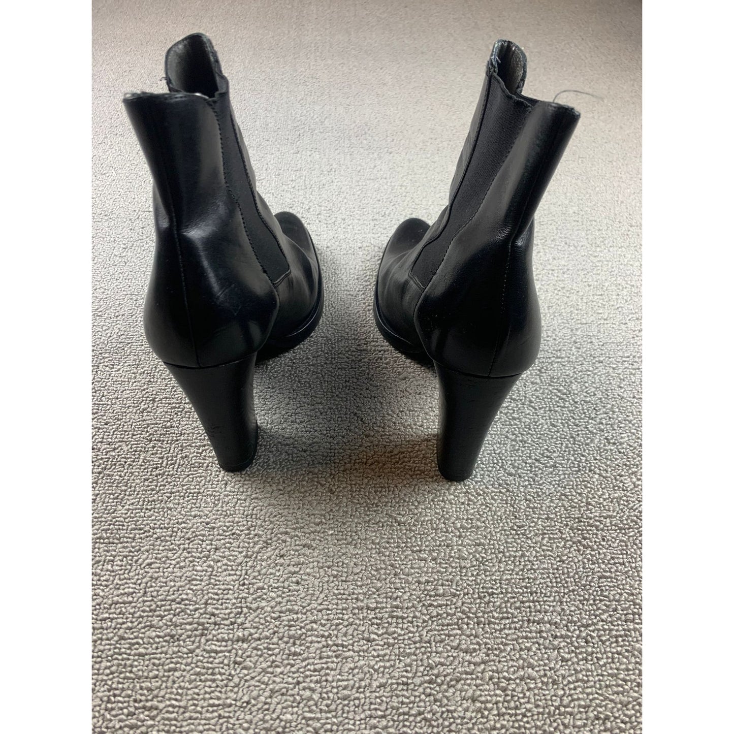 Miu Miu Women's 37.5 Black Leather Boots Minimalist Heels