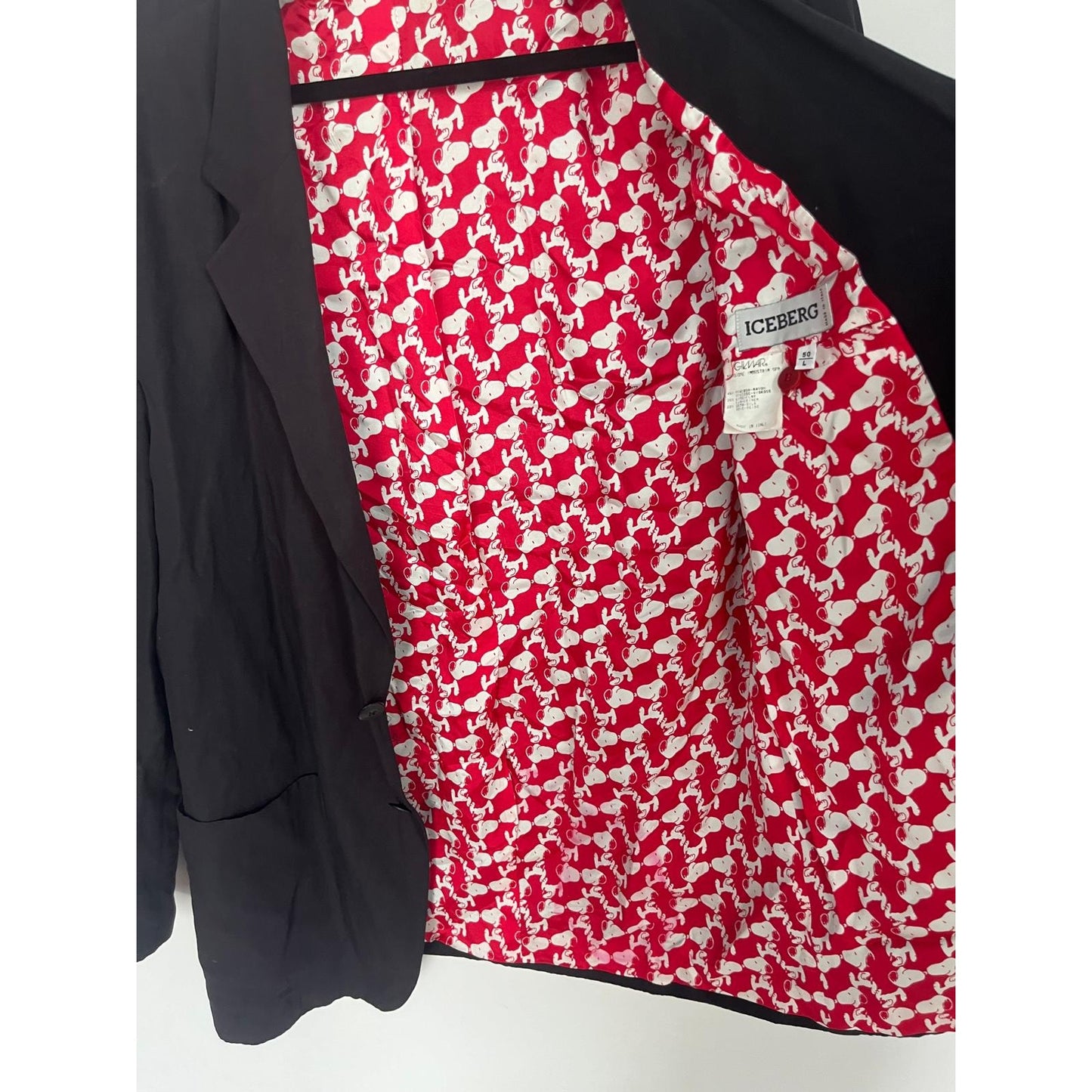 Iceberg Snoopy Blazer Jacket Men 50 L Novelty Print Made in Italy