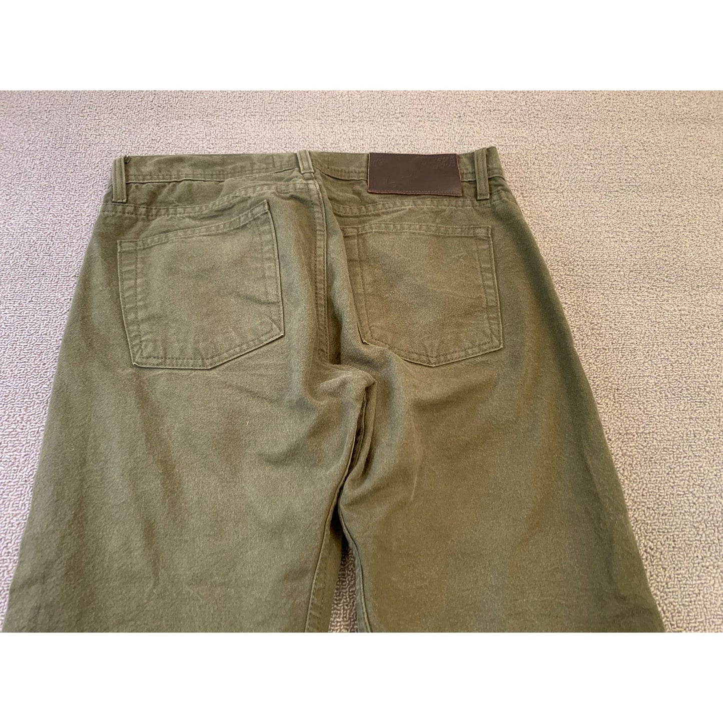 NAKED & FAMOUS Men's 32 Weird Guy Army Green Duck Selvedge Jeans
