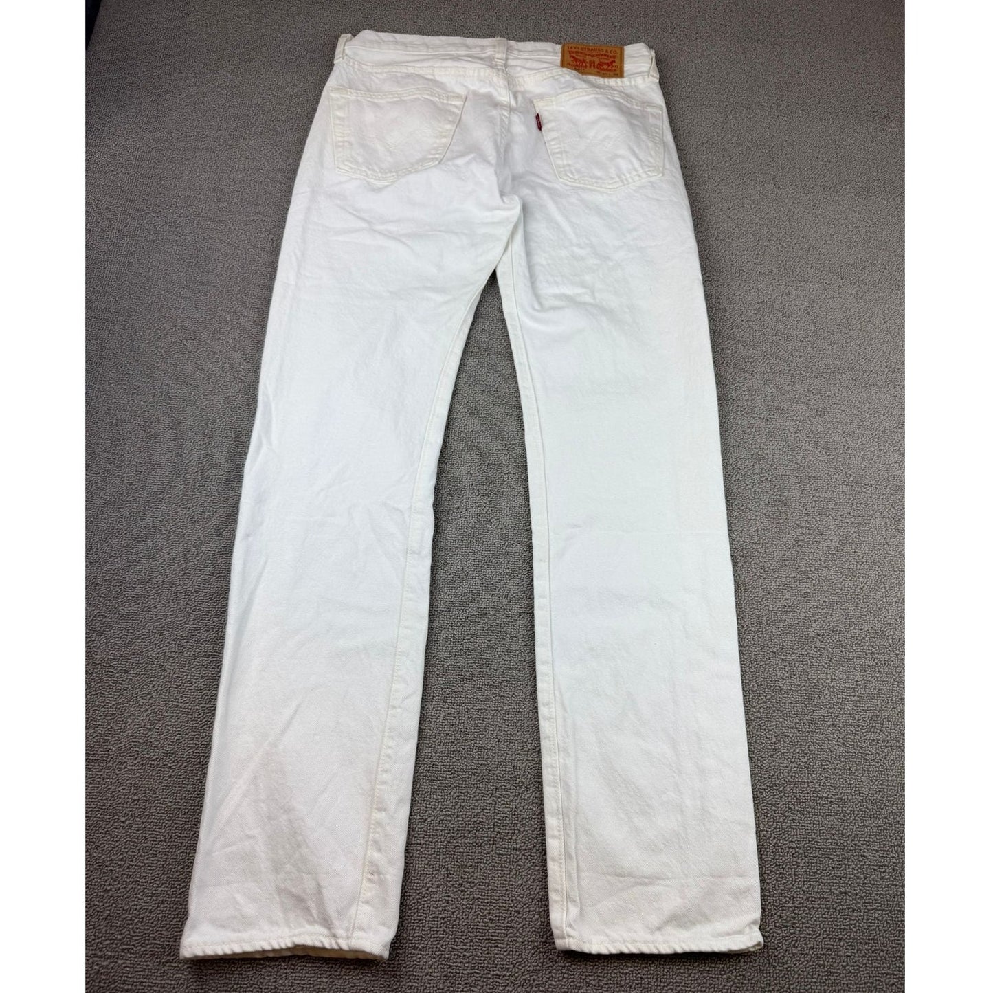 Levi's 501 Men's W30 L 32 White Straight Leg Jeans